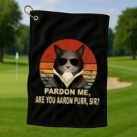 Alexander Hamilton Cat Golf Towel thumb 1