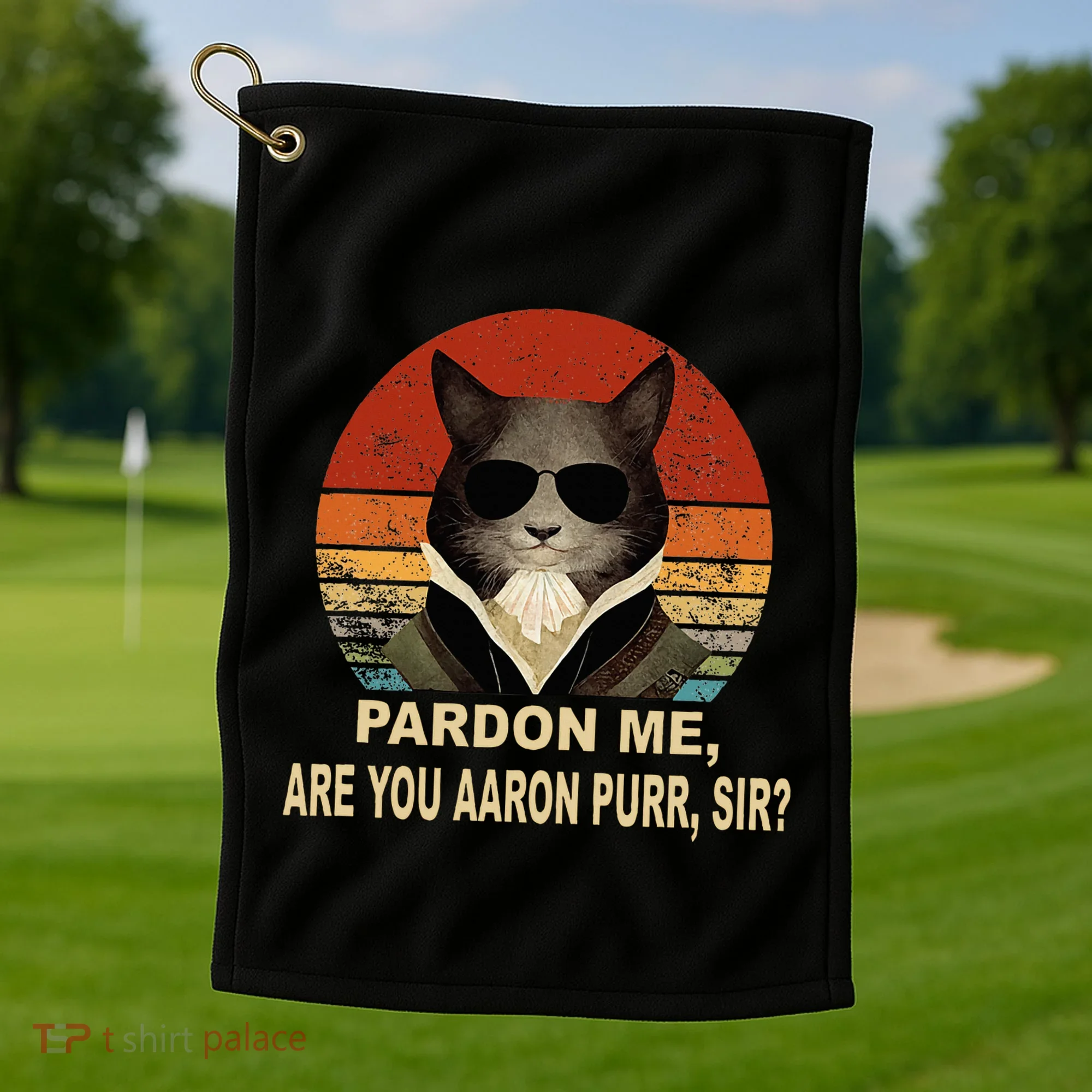 Alexander Hamilton Cat Golf Towel