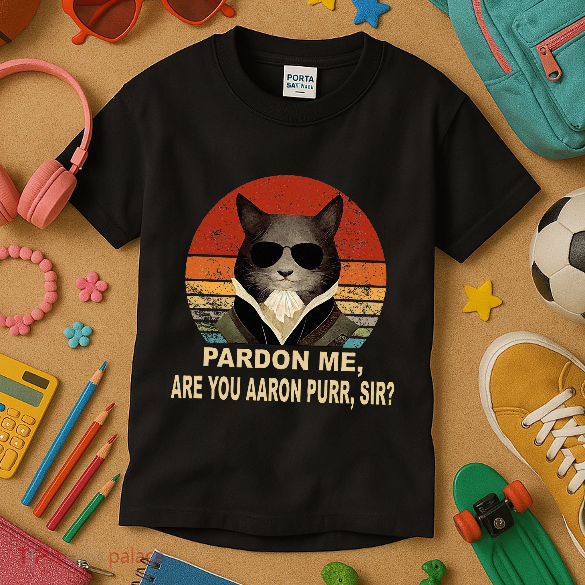 Alexander Hamilton Cat Kids T-Shirt