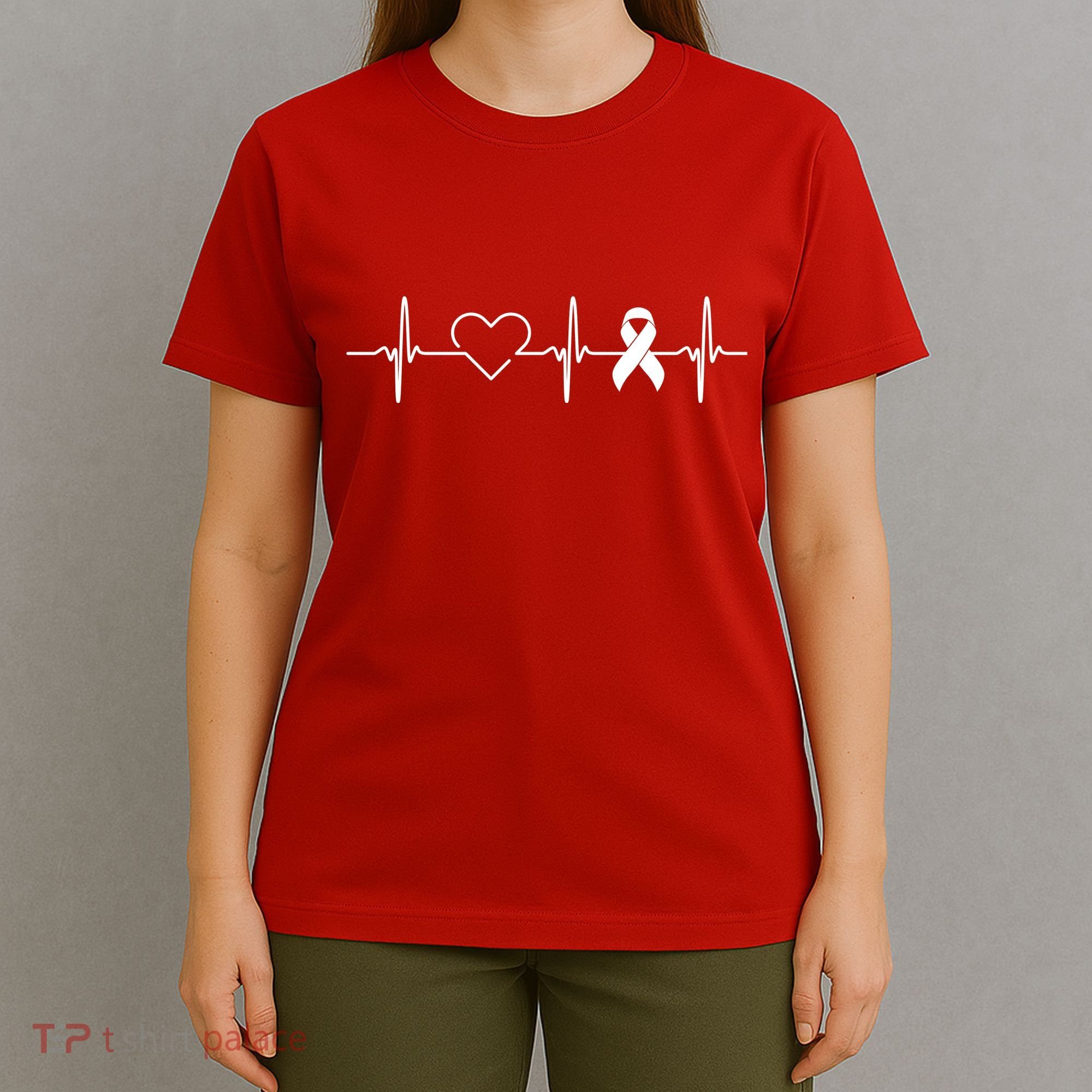American Heart Disease Awareness Month Ribbon Go Red Heart T-Shirt