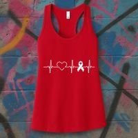 American Heart Disease Awareness Month Ribbon Go Red Heart Women's Tank Top thumb 3