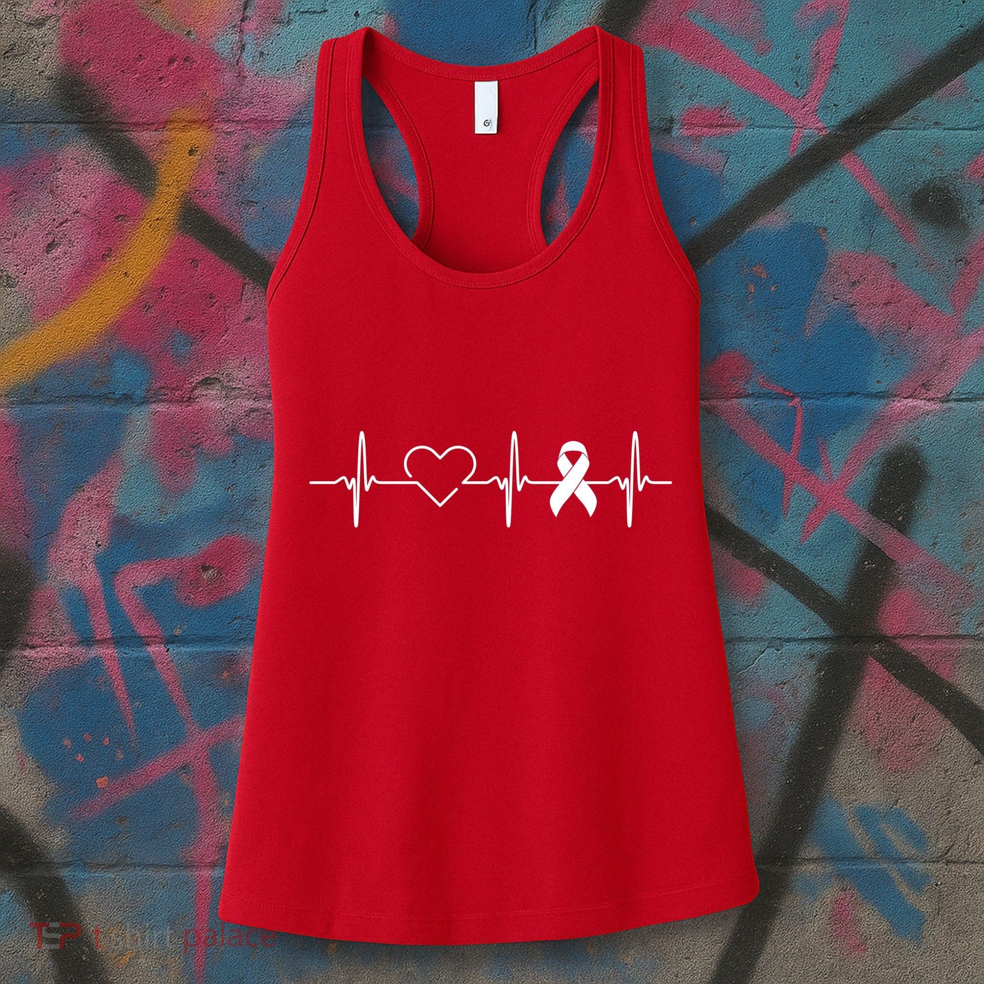 American Heart Disease Awareness Month Ribbon Go Red Heart Women's Tank Top