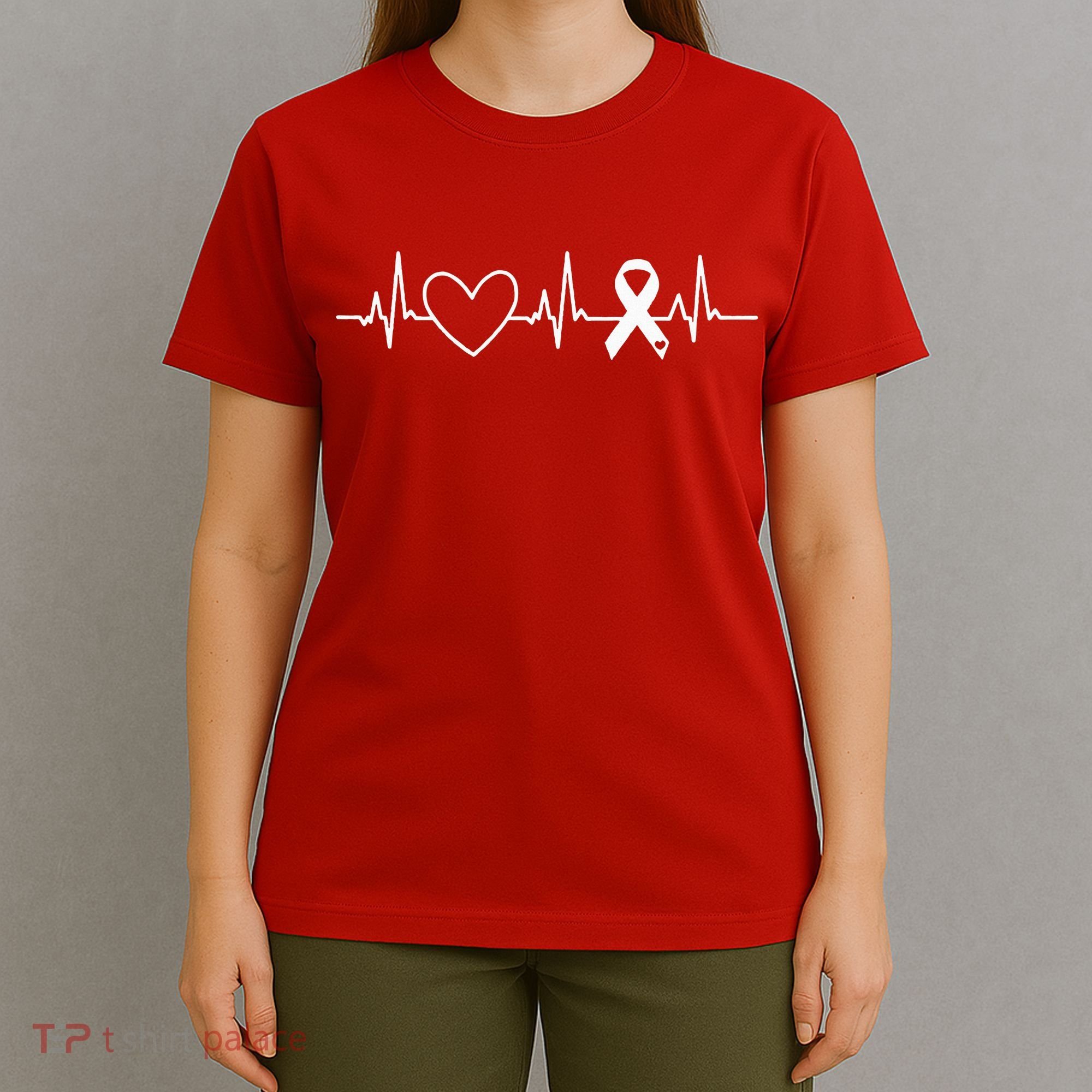 American Heart Disease Awareness Month Ribbon Go Red Heart T-Shirt