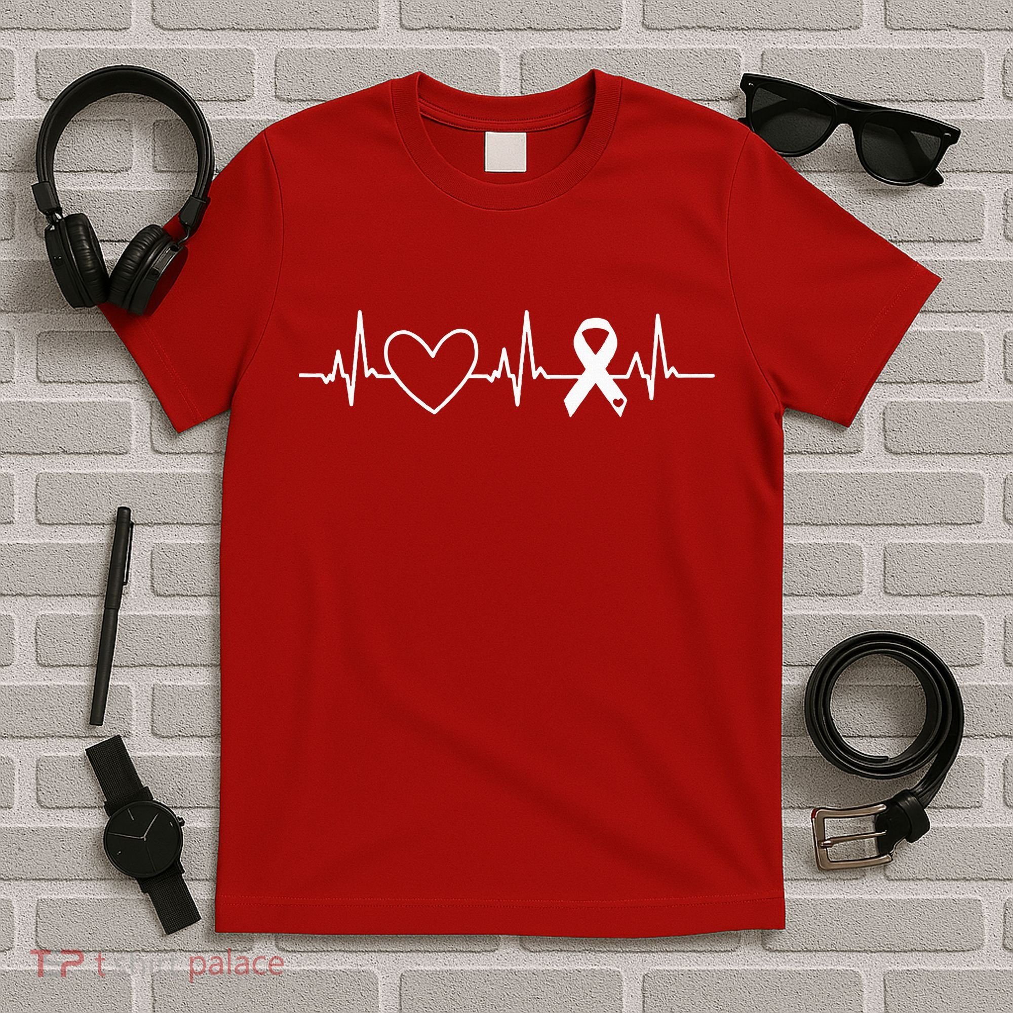 American Heart Disease Awareness Month Ribbon Go Red Heart T-Shirt
