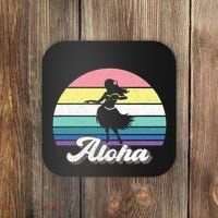 Aloha Hula Dancer Girl Cute Hawaiian Hawaii Dance Coaster thumb 0