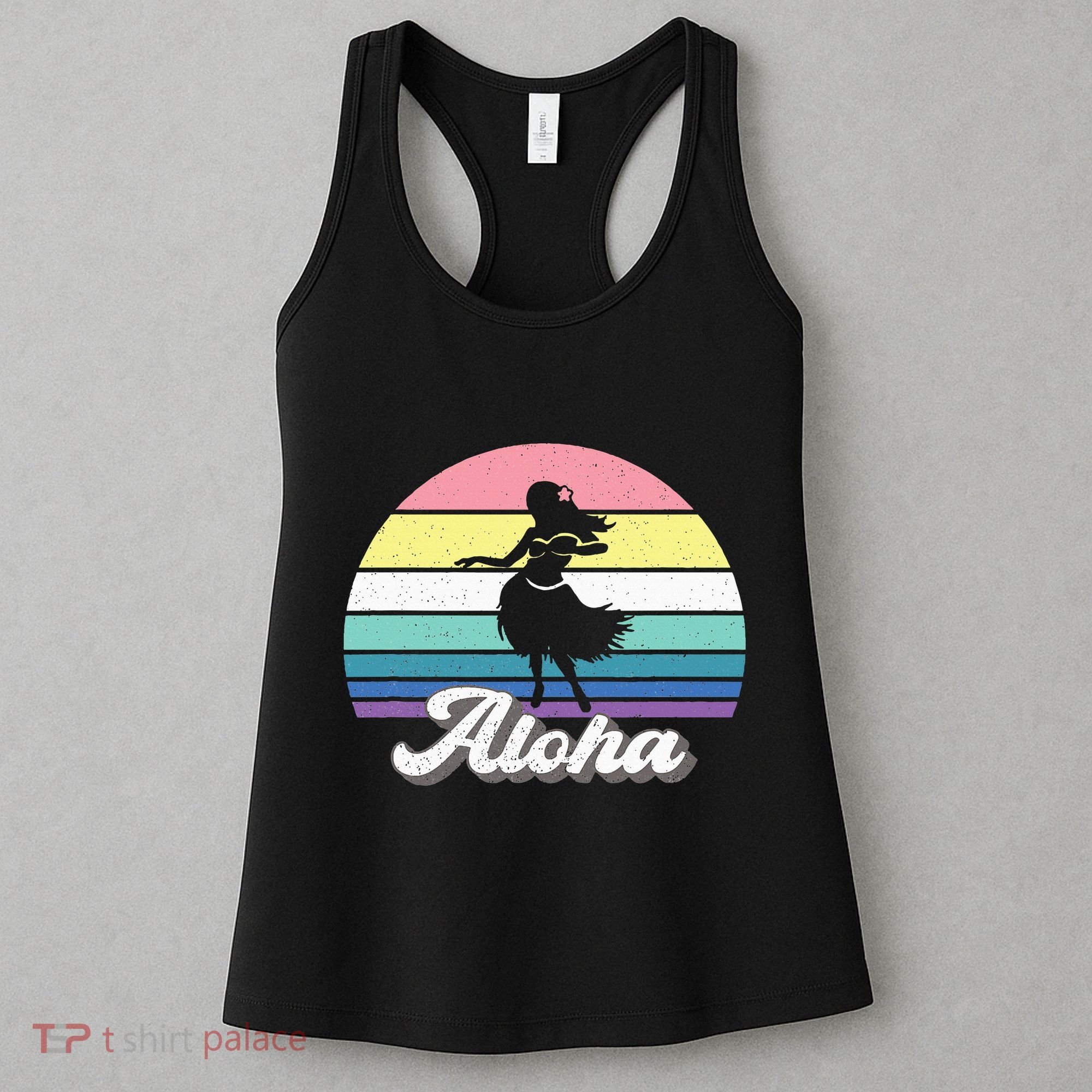 Aloha Hula Dancer Girl Cute Hawaiian Hawaii Dance Women's Tank Top