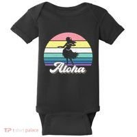 Aloha Hula Dancer Girl Cute Hawaiian Hawaii Dance Baby Bodysuit thumb 0