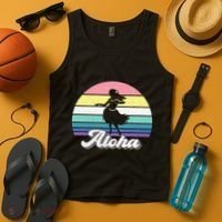 Aloha Hula Dancer Girl Cute Hawaiian Hawaii Dance Tank Top thumb 4