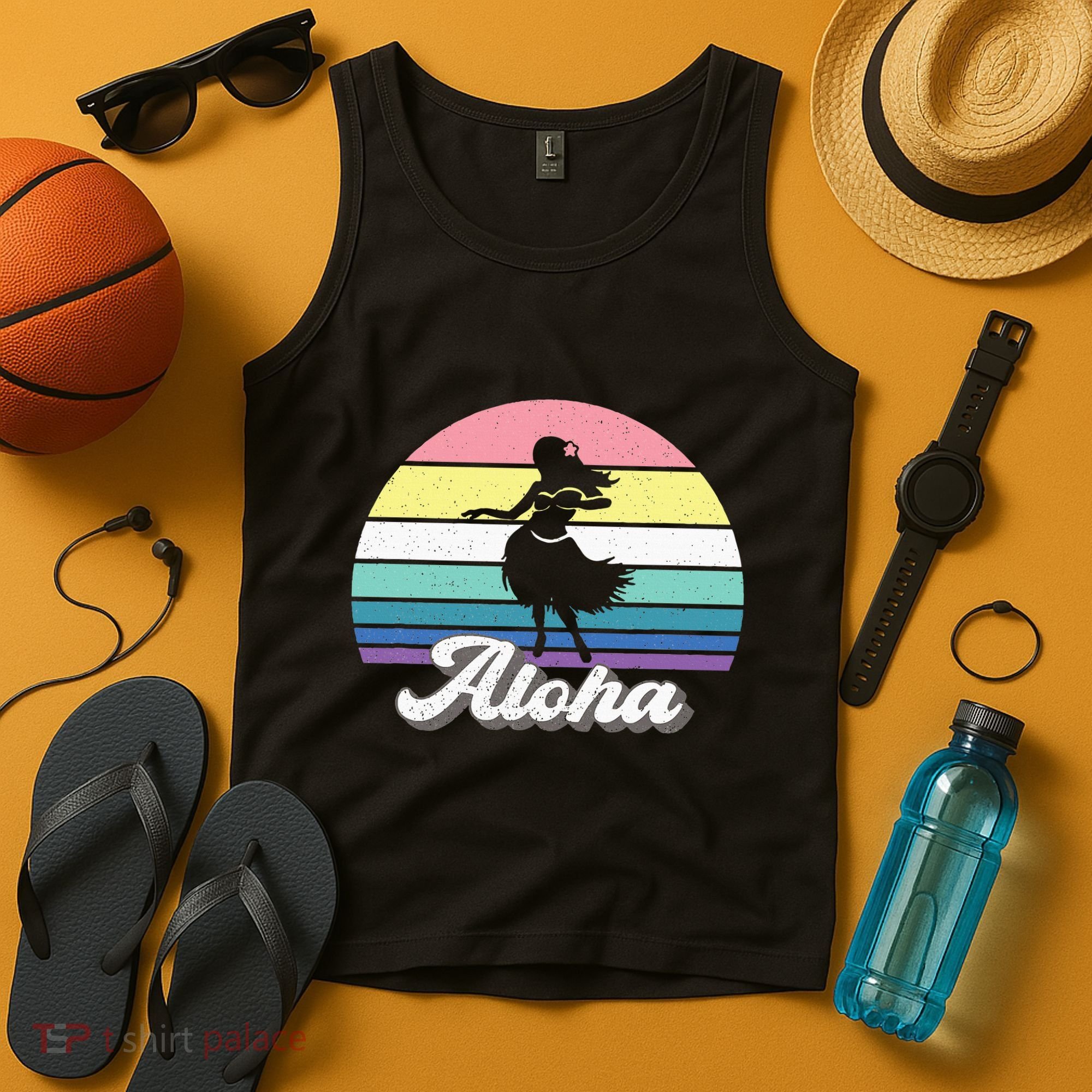 Aloha Hula Dancer Girl Cute Hawaiian Hawaii Dance Tank Top