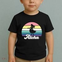 Aloha Hula Dancer Girl Cute Hawaiian Hawaii Dance Toddler T-Shirt thumb 2