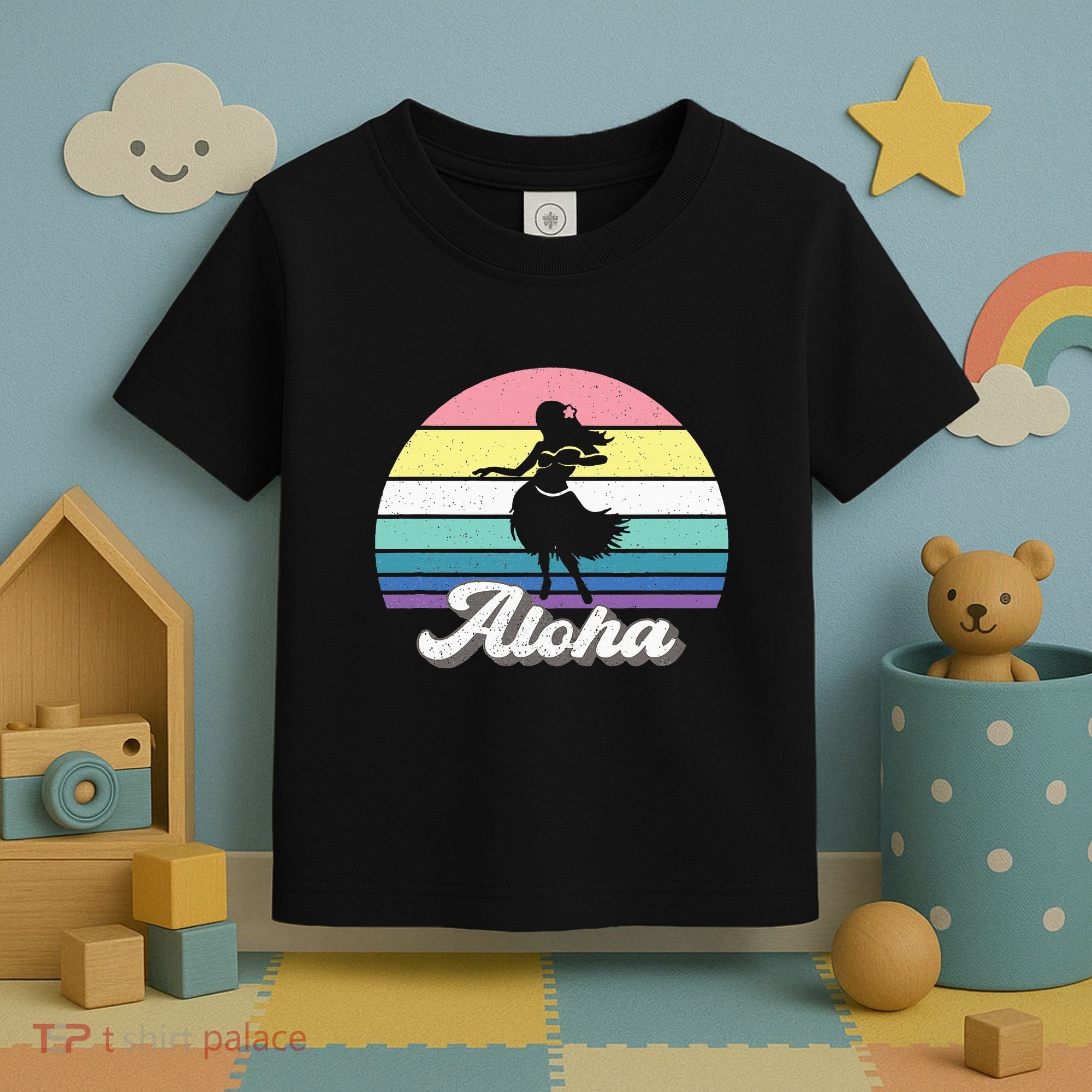 Aloha Hula Dancer Girl Cute Hawaiian Hawaii Dance Toddler T-Shirt