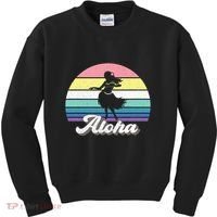 Aloha Hula Dancer Girl Cute Hawaiian Hawaii Dance Kids Sweatshirt thumb 0