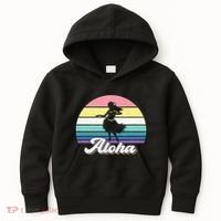 Aloha Hula Dancer Girl Cute Hawaiian Hawaii Dance Kids Hoodie thumb 0