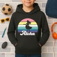 Aloha Hula Dancer Girl Cute Hawaiian Hawaii Dance Kids Hoodie thumb 2
