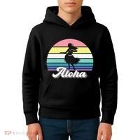 Aloha Hula Dancer Girl Cute Hawaiian Hawaii Dance Kids Hoodie thumb 4