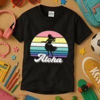 Aloha Hula Dancer Girl Cute Hawaiian Hawaii Dance Kids T-Shirt thumb 3