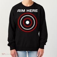 Aim Here Darts Players Bullseye Target Shooting Club Women's Sweatshirt thumb 0