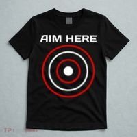 Aim Here Darts Players Bullseye Target Shooting Club T-Shirt thumb 5