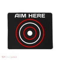 Aim Here Darts Players Bullseye Target Shooting Club Mousepad thumb 0
