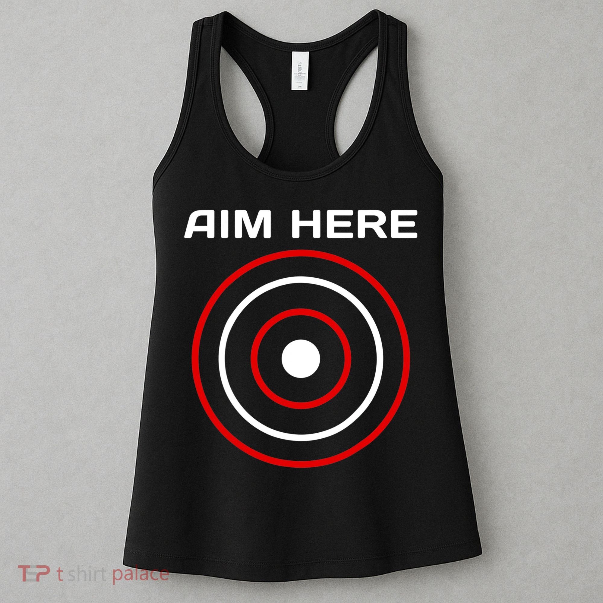 Aim Here Darts Players Bullseye Target Shooting Club Women's Tank Top