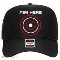Aim Here Darts Players Bullseye Target Shooting Club Hat thumb 0