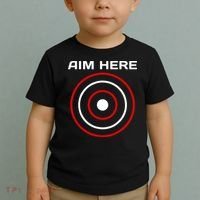 Aim Here Darts Players Bullseye Target Shooting Club Toddler T-Shirt thumb 2