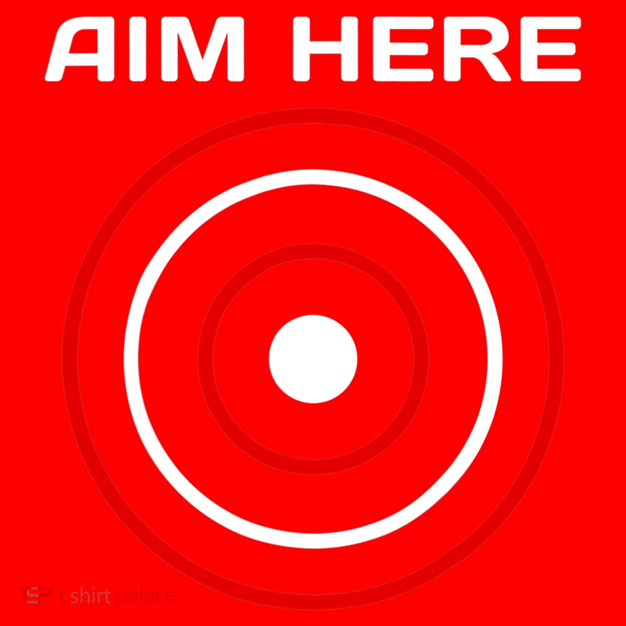 Aim Here Darts Players Bullseye Target Shooting Club Santa Hat