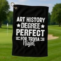 Art History Degree Trivia Buffs Art Historian Museum Golf Towel thumb 1