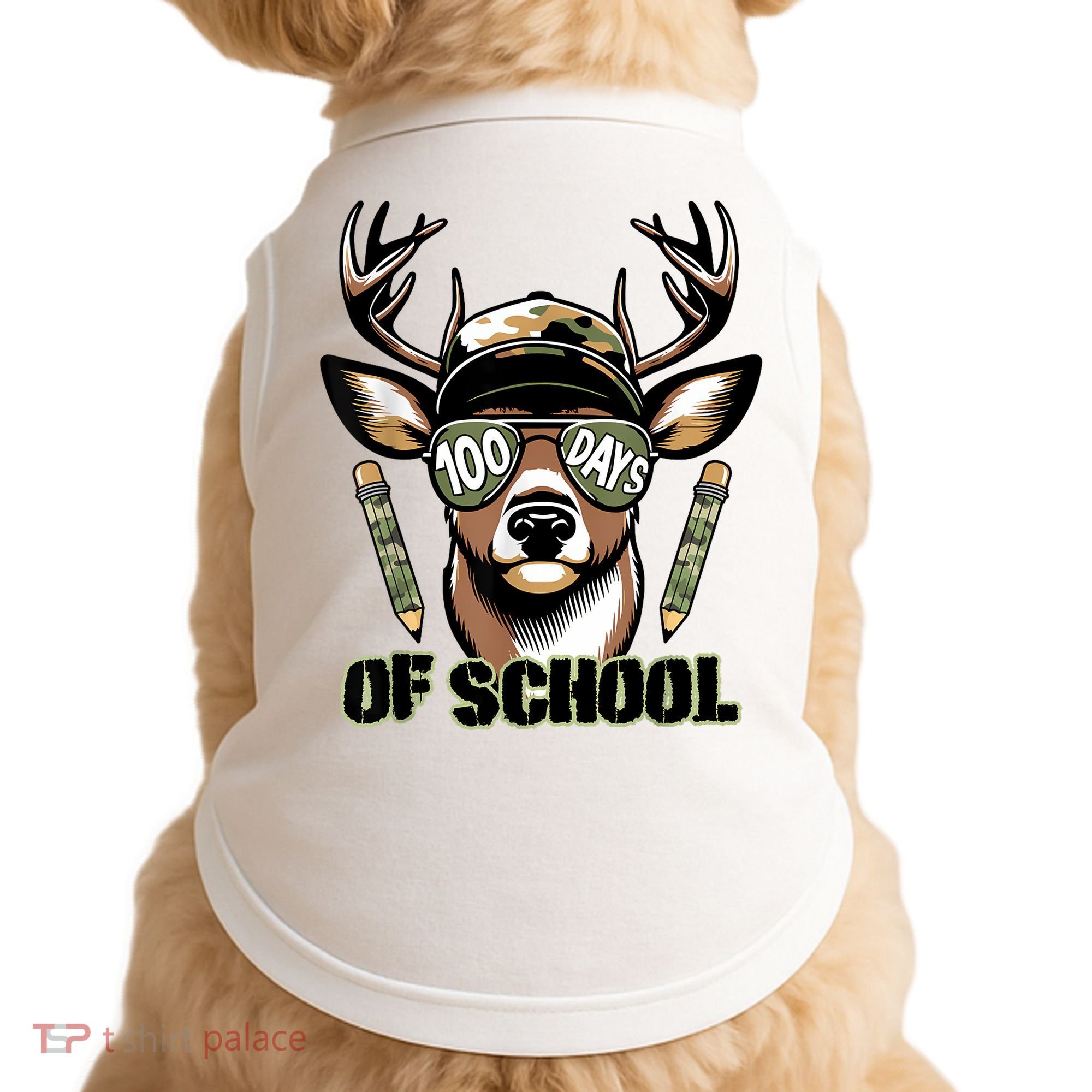 Are Here Deer Hunting 100th Day Of School Doggie Tank