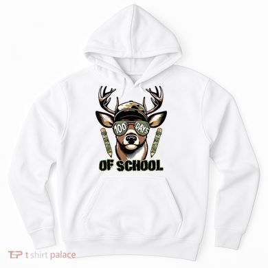 Are Here Deer Hunting 100th Day Of School Hoodie