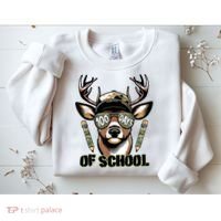 Are Here Deer Hunting 100th Day Of School Sweatshirt thumb 2