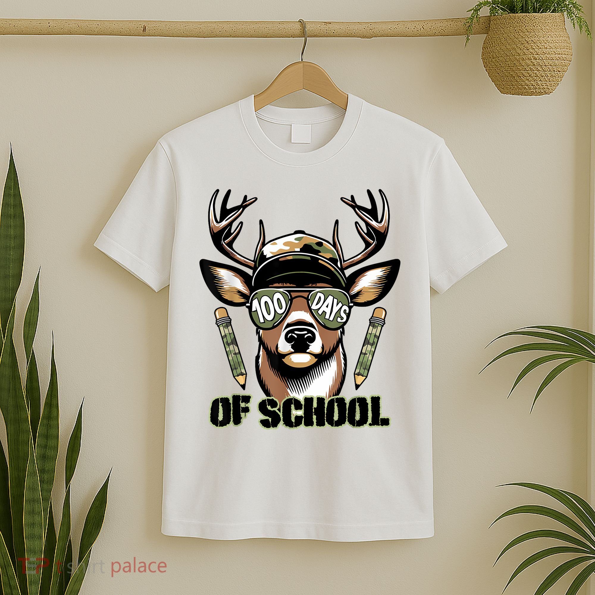 Are Here Deer Hunting 100th Day Of School T-Shirt