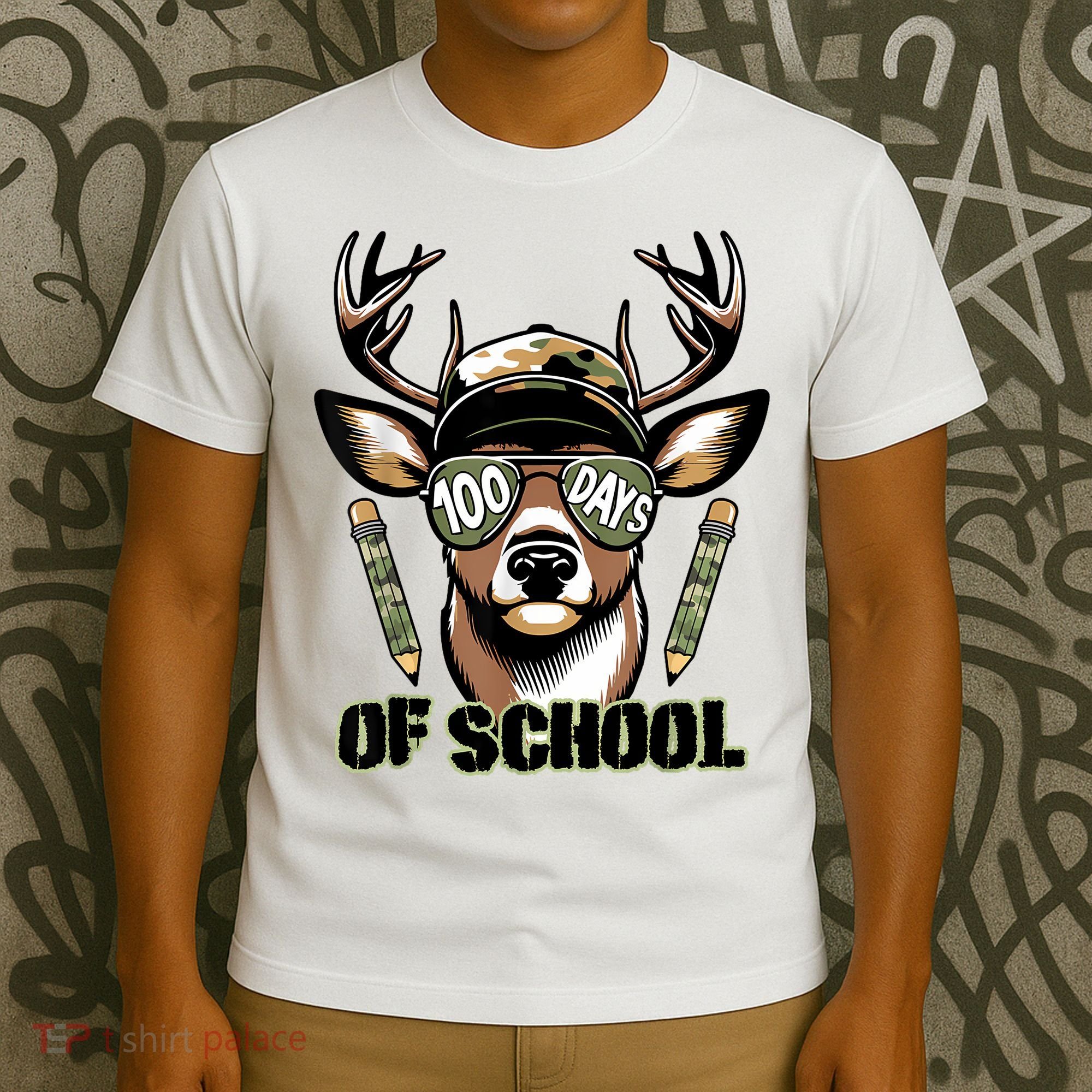 Are Here Deer Hunting 100th Day Of School T-Shirt