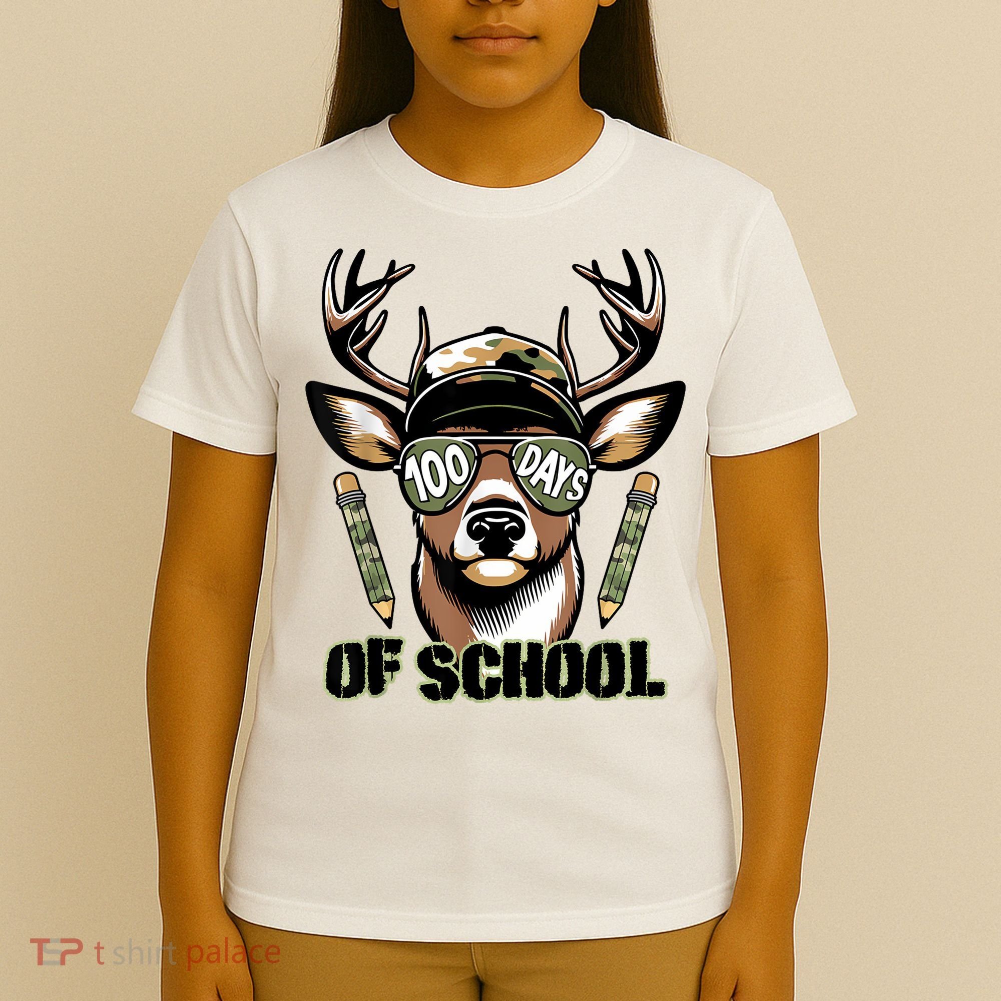 Are Here Deer Hunting 100th Day Of School T-Shirt