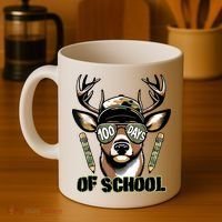 Are Here Deer Hunting 100th Day Of School Coffee Mug thumb 4