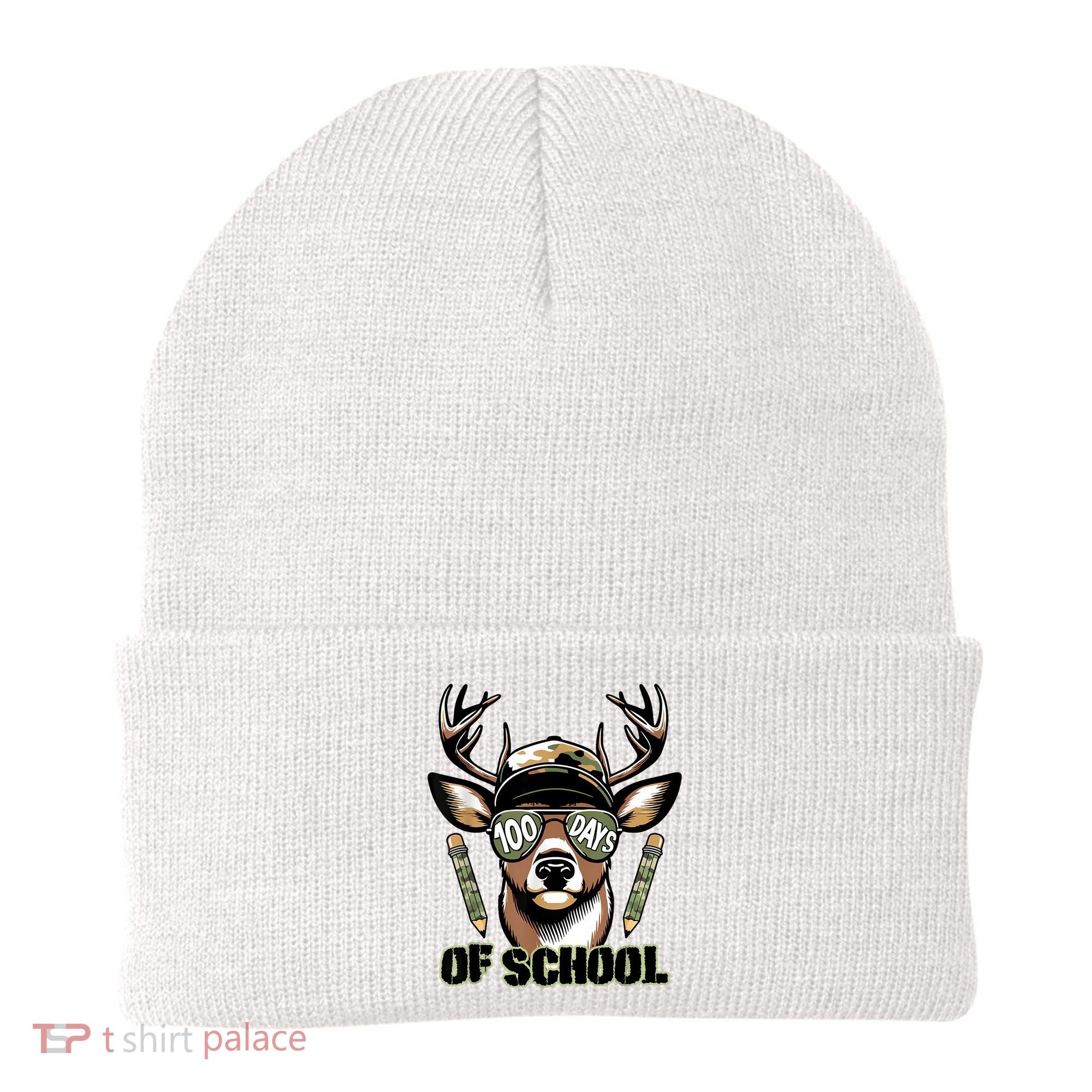 Are Here Deer Hunting 100th Day Of School Beanie