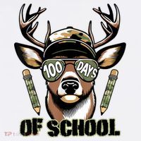 Are Here Deer Hunting 100th Day Of School Ornament thumb 1
