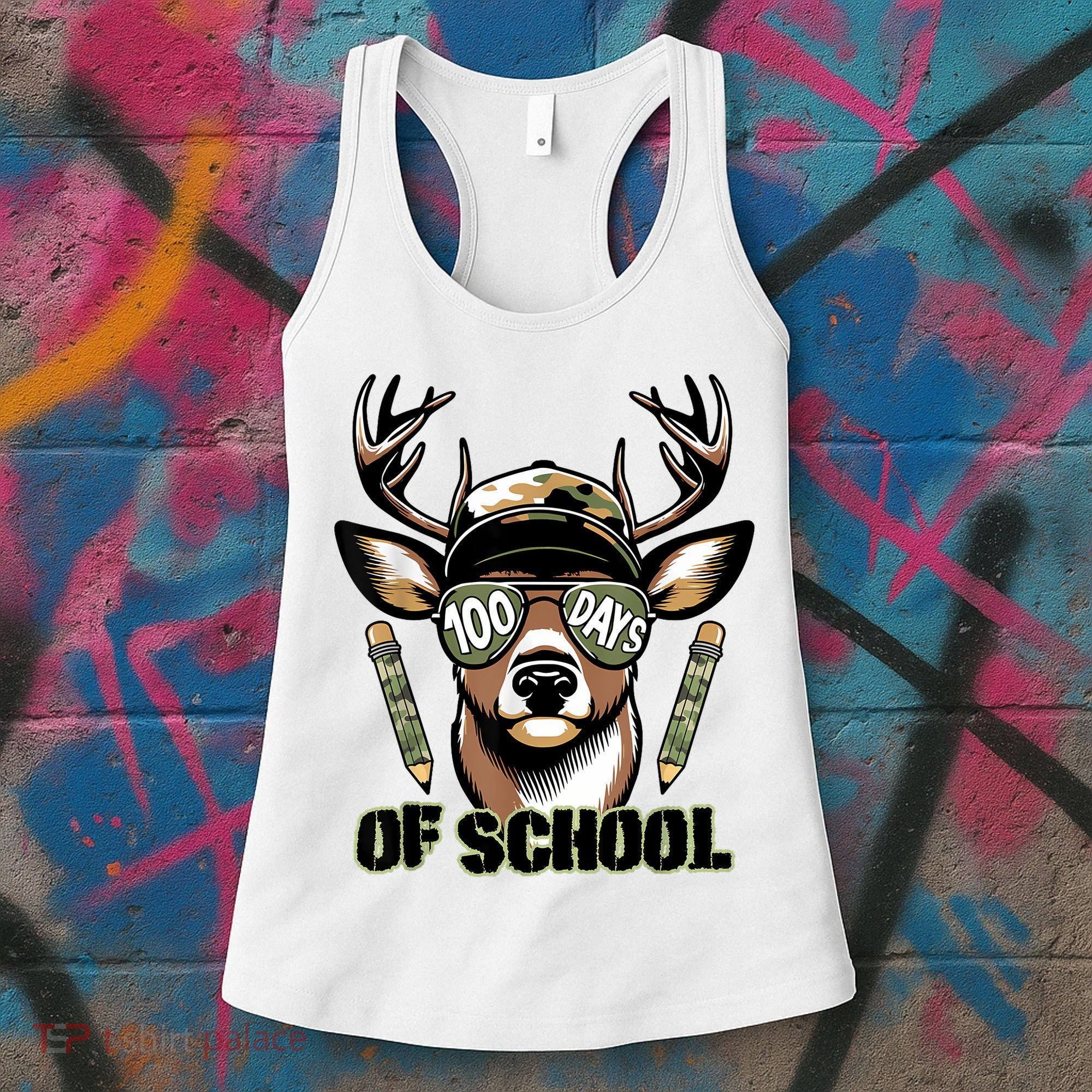 Are Here Deer Hunting 100th Day Of School Women's Tank Top
