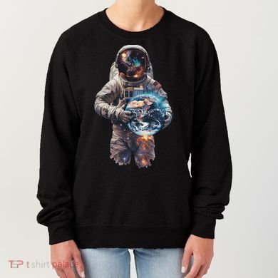 Astronaut Holds Earth In Space Women's Sweatshirt