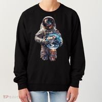 Astronaut Holds Earth In Space Women's Sweatshirt thumb 0