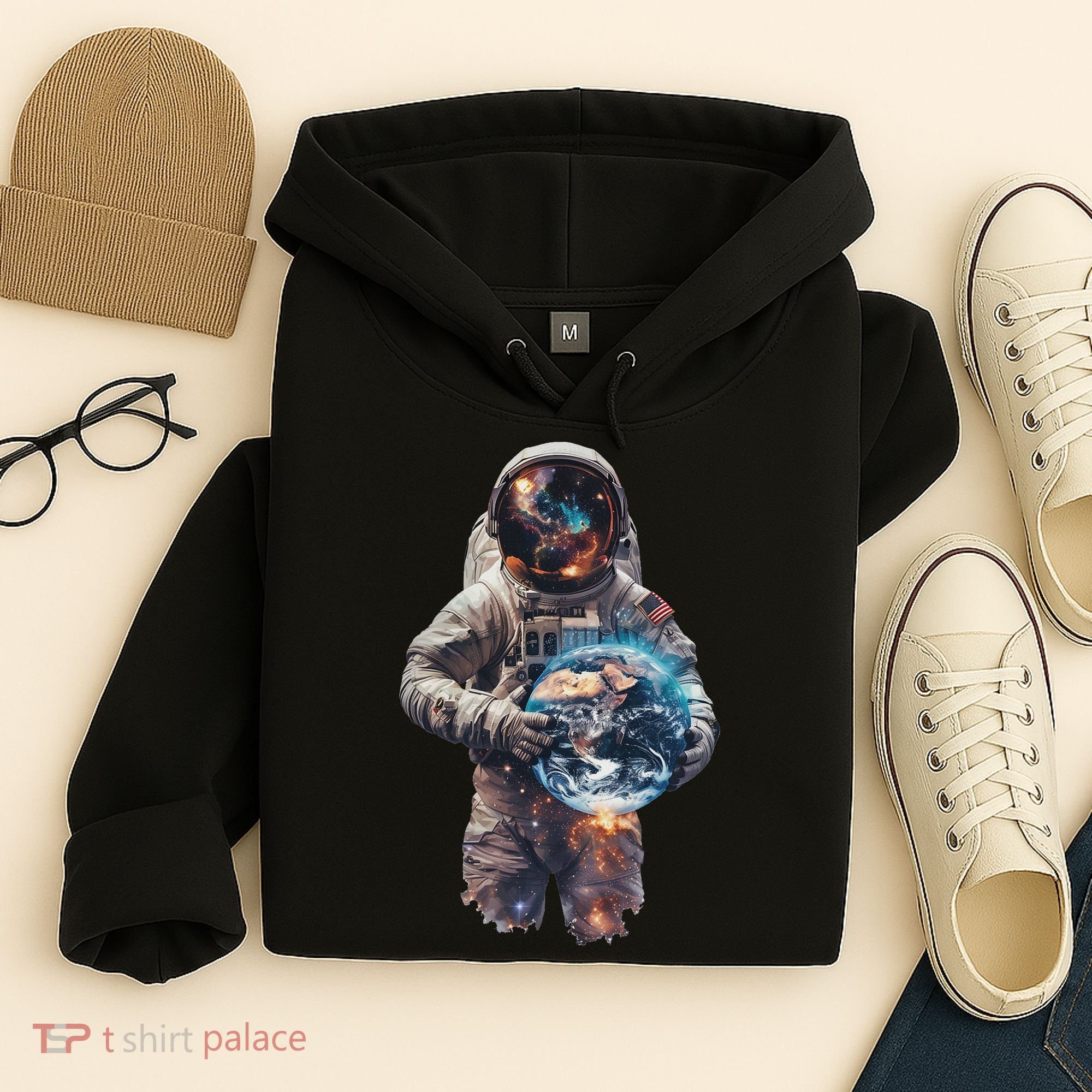 Astronaut Holds Earth In Space Hoodie