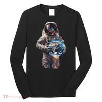 Astronaut Holds Earth In Space Long Sleeve Shirt thumb 0