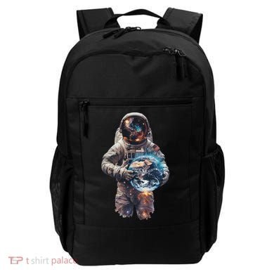 Astronaut Holds Earth In Space Backpack