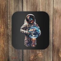 Astronaut Holds Earth In Space Coaster thumb 0