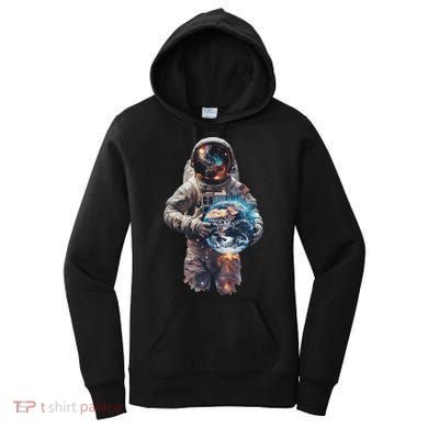 Astronaut Holds Earth In Space Women's Hoodie