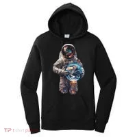 Astronaut Holds Earth In Space Women's Hoodie thumb 0