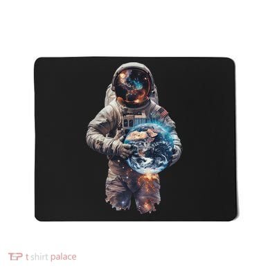 Astronaut Holds Earth In Space Mousepad