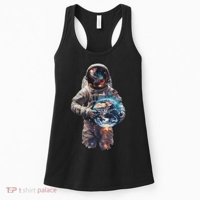 Astronaut Holds Earth In Space Women's Tank Top
