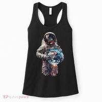 Astronaut Holds Earth In Space Women's Tank Top thumb 0