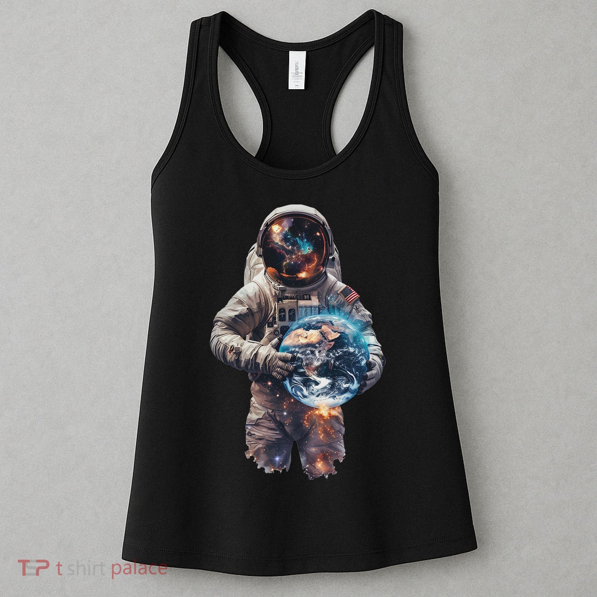 Astronaut Holds Earth In Space Women's Tank Top